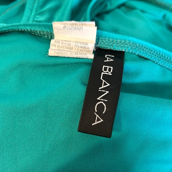 LA BLANCA TEAL TWO PIECE BIKIN SIZE 16 - Picture 13 of 13